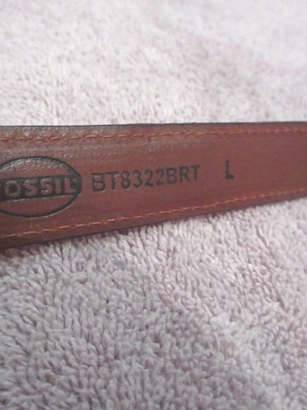 Fossil Leather Woven Tapestry Belt Size L Rainbow Piecework Boho Hippie Western